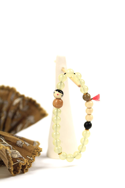 (image pour) Bracelet Perle Verre Citron 🍋